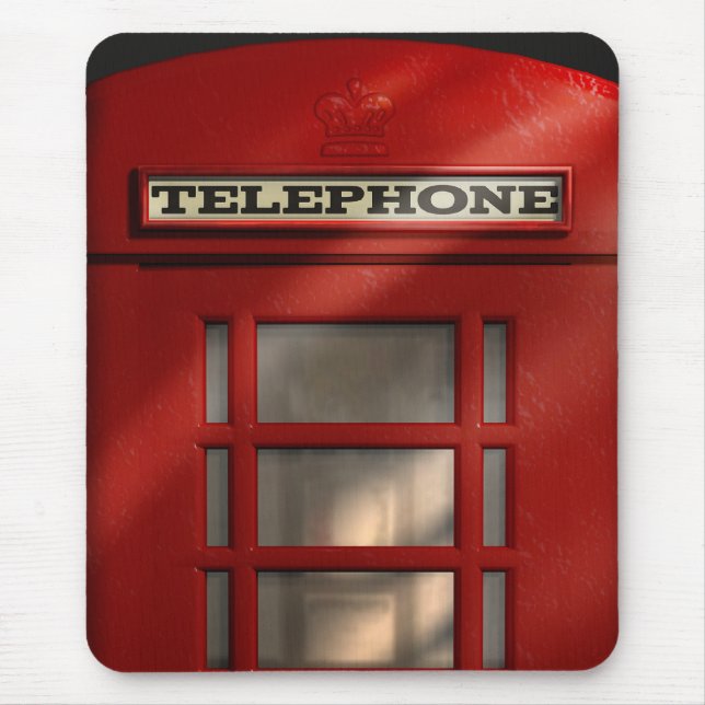 Tapis De Souris Cabine téléphonique rouge britannique Mousepad (Devant)