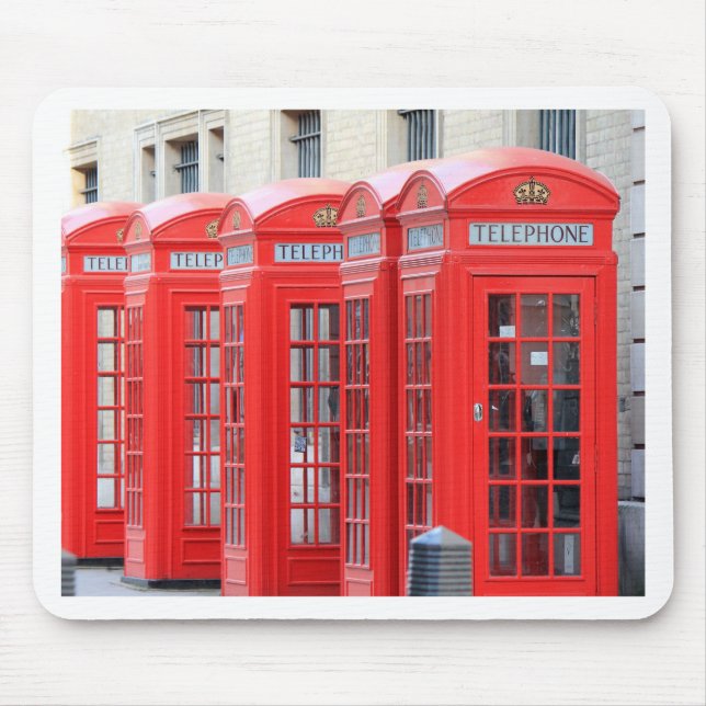 Tapis De Souris Cabines Téléphoniques Rouges de Londres (Devant)