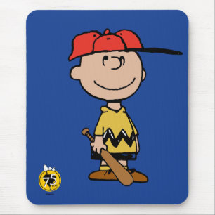 Tapis De Souris cacahuètes   Charlie Brown Baseball Smile