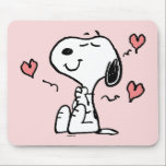 Tapis De Souris cacahuètes | Coeurs de snoopy<br><div class="desc">Découvrez ce design amusant de cacahuètes avec Snoopy.</div>