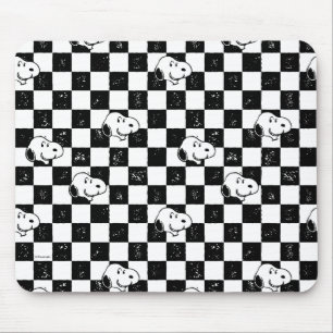 Tapis De Souris cacahuètes   Drapeau À damiers Snoopy