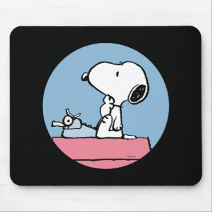 Tapis De Souris cacahuètes   Snoopy à la machine à écrire
