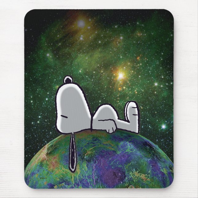 Tapis De Souris cacahuètes | Snoopy Espacé (Devant)