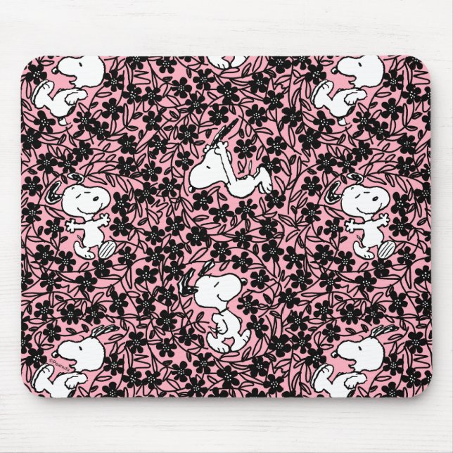 Tapis De Souris cacahuètes | Snoopy Flower Vine Motif (Devant)