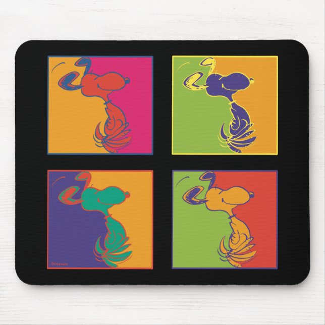 Tapis De Souris cacahuètes | Snoopy Pop Art Moderne (Devant)