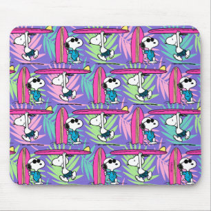 Tapis De Souris cacahuètes   Snoopy Purple Surf Motif