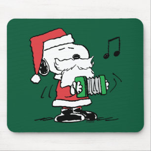 Tapis De Souris cacahuètes   Snoopy Santa Claus Accordian