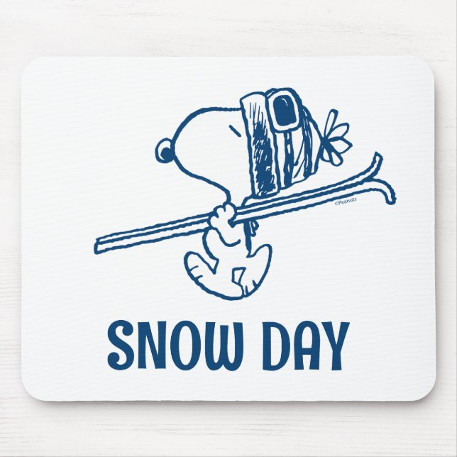 Tapis De Souris cacahuètes | Snoopy Ski Trip (Devant)