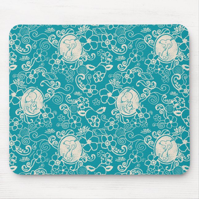 Tapis De Souris cacahuètes | Snoopy Turquoise Tropical Beach Motif (Devant)