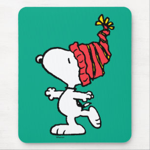 Tapis De Souris cacahuètes Snoopy Winter Beanie Casquette