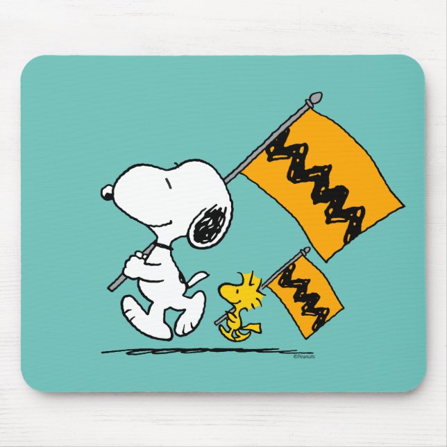 Tapis De Souris cacahuètes | Snoopy & Woodstock (Devant)