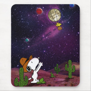 Tapis De Souris cacahuètes   Snoopy & Woodstock Cowboy