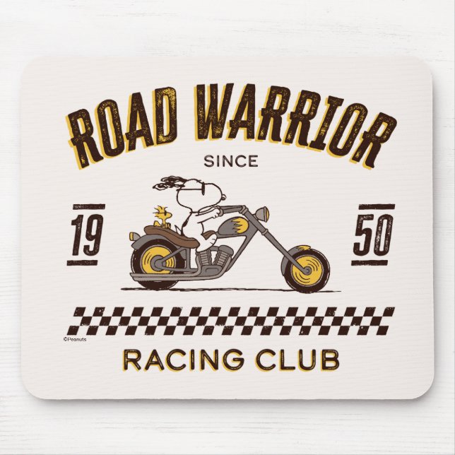 Tapis De Souris cacahuètes | Snoopy & Woodstock Road Warriors (Devant)