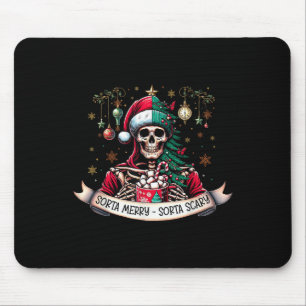 Tapis De Souris Cacao chaud de Noël Squelette un peu joyeux un peu