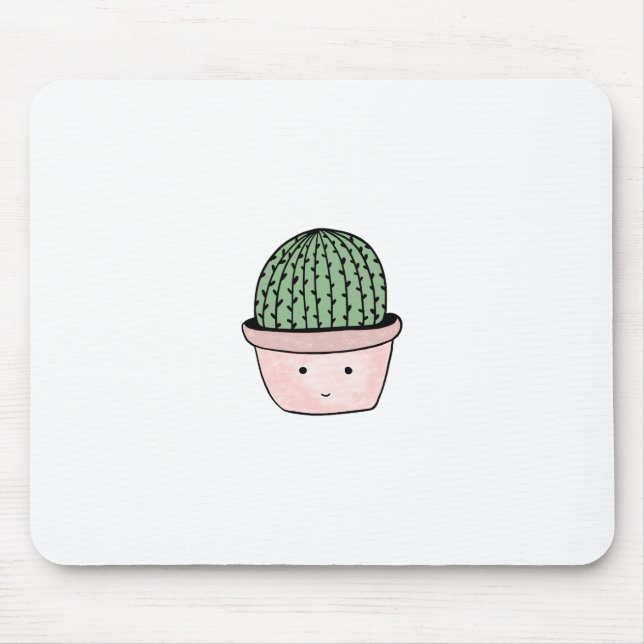 Tapis De Souris Cactus de sourire mignon (Devant)