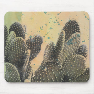 Tapis De Souris Cactus du désert   Plat vert