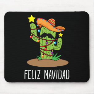 Tapis De Souris Cactus Feliz Navidad - Arbre mexicain de Noël en J