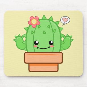 Tapis De Souris Cactus Kawaii