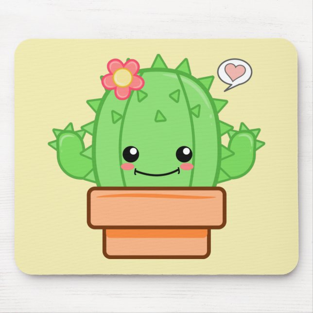 Tapis De Souris Cactus Kawaii (Devant)