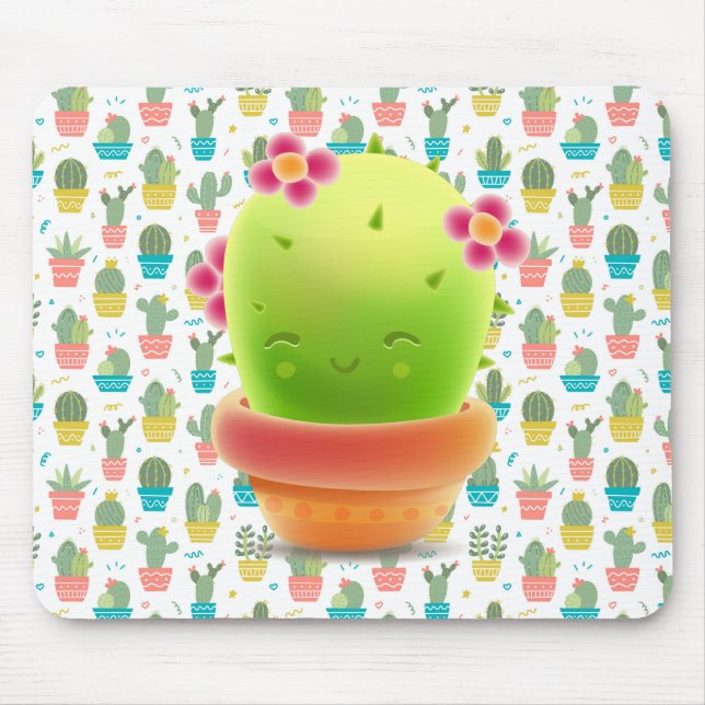 Tapis De Souris Cactus Sourire (Devant)