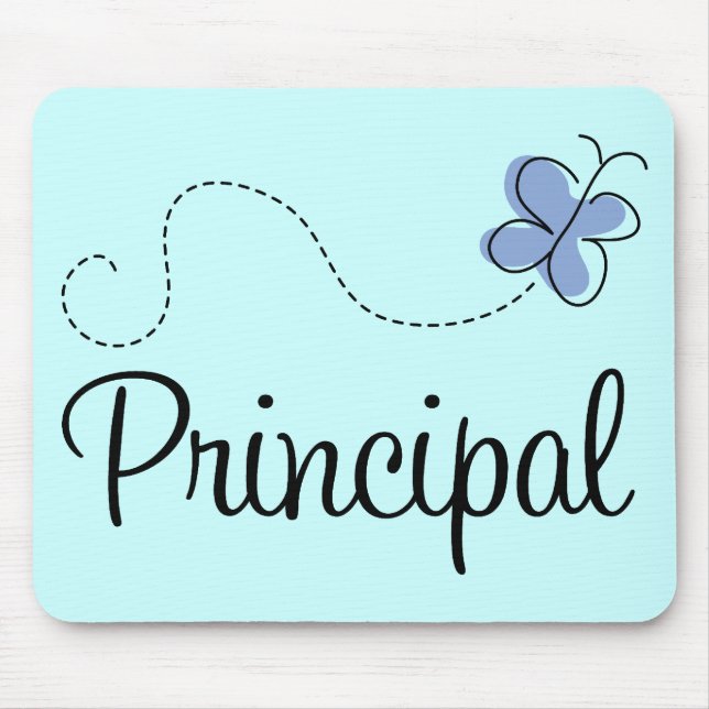 Tapis De Souris Cadeau bleu de principal de papillon (Devant)