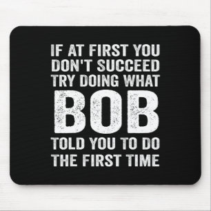 Tapis De Souris Cadeau Bob Nom Personnalisé Anniversaire Amusant N