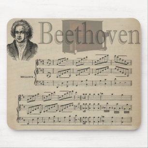Tapis De Souris Cadeau classique de musique de Beethoven pour des