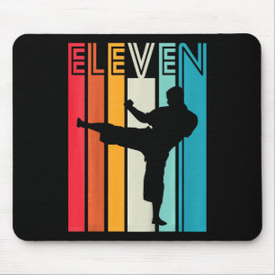 Tapis De Souris Cadeau d'anniversaire 11 ans Karaté Taekwondo Rétr