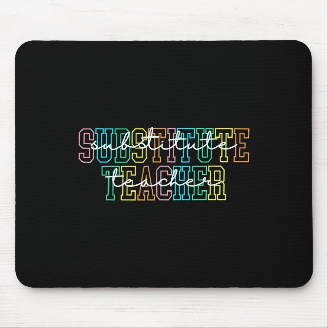 Tapis De Souris Cadeau d'appréciation pour professeur suppléant Pr (Devant)