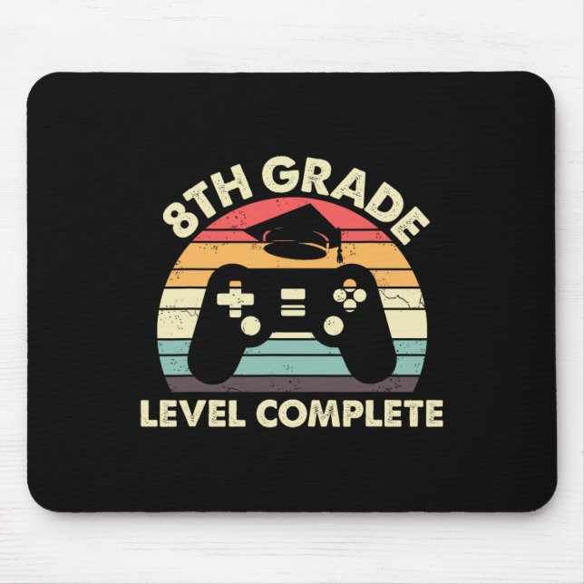 Tapis De Souris Cadeau de 8e année complète pour Gamer (Devant)
