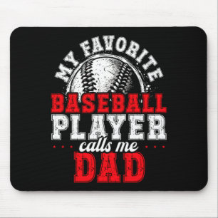 Tapis De Souris Cadeau de baseball de famille assorti Photo d'équi