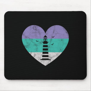 Tapis De Souris Cadeau de bateau phare pour femmes et filles rétro
