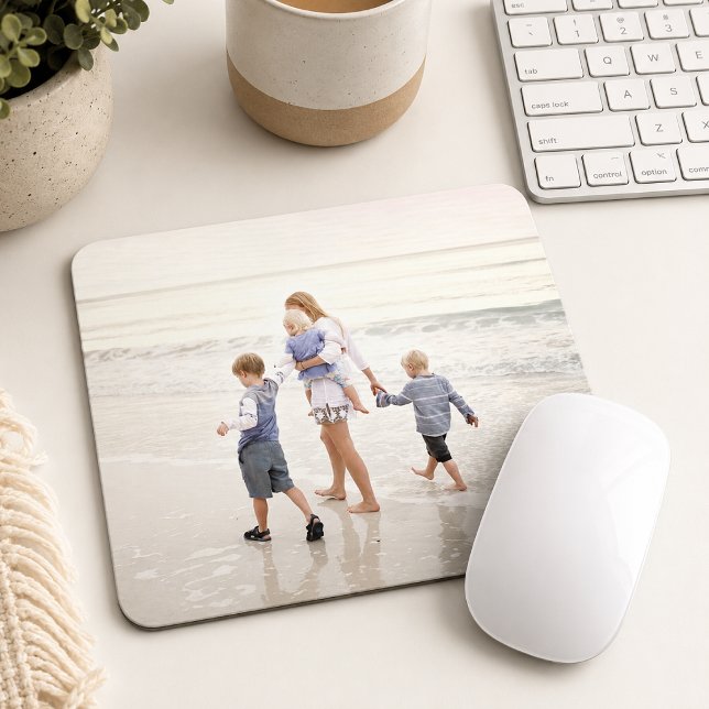 Tapis de souris | Cadeau de bureau souvenir de pho (Custom photo mouse pad for family pictures, pet portraits, travel memories, and desk decor)