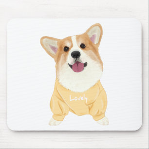 Tapis De Souris Cadeau de chiot mignon dessin animé Corgi gallois