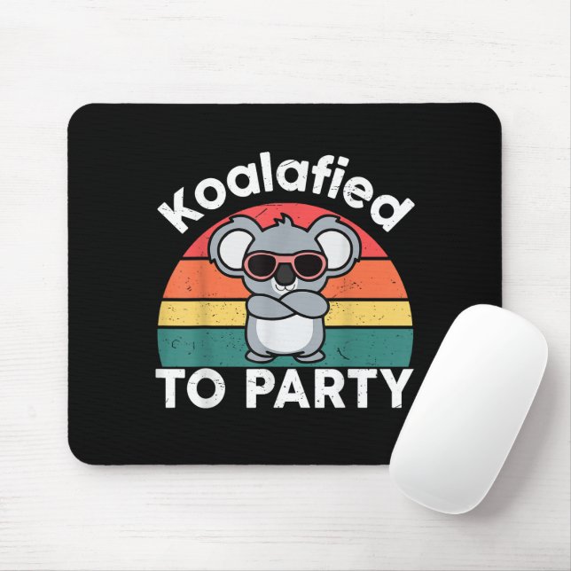 Tapis De Souris Cadeau de conception de koala drôle Koalafied mign (Avec souris)