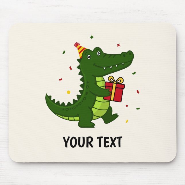 Tapis De Souris Cadeau de crocodile mignon (Devant)