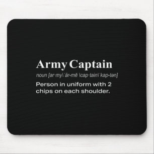 Tapis De Souris Cadeau de définition de capitaine d'armée militair