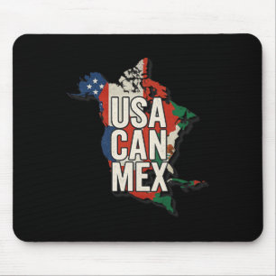 Tapis De Souris Cadeau de fan de football Usa Can Mex Amérique du