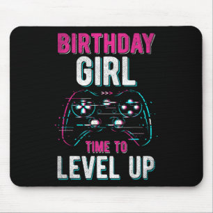Tapis De Souris Cadeau de fête d'anniversaire de jeu vidéo Girl Le