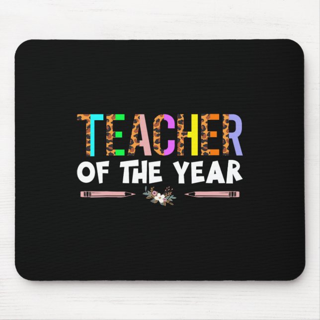 Tapis De Souris Cadeau De Fête De Professeur De L'Année Professeur (Devant)