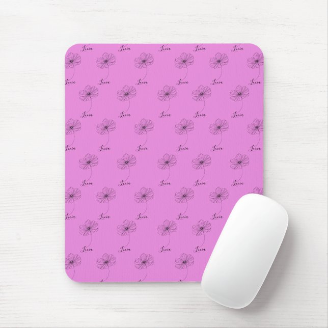 Tapis De Souris Cadeau de fleur de naissance Cosmos d'octobre pers (Avec souris)