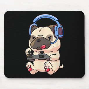 Tapis De Souris Cadeau de jeu vidéo Pugs de jeu Gamer Pug 