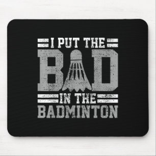 Tapis De Souris Cadeau de joueur de badminton drôle