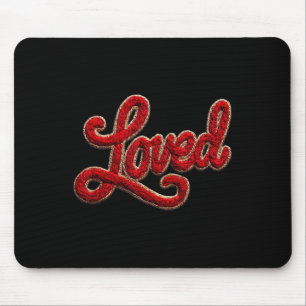 Tapis De Souris Cadeau de la Saint-Valentin en fil à crocheter Coq