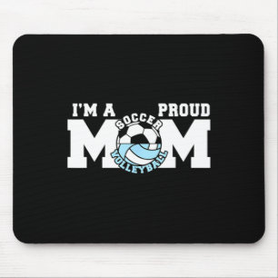 Tapis De Souris Cadeau de maman de foot de volley-ball fier pour l