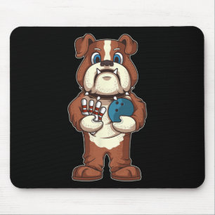 Tapis De Souris Cadeau de mascotte de bouledogue de quille amateur