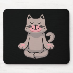 Tapis De Souris Cadeau de méditation de chat de yoga Namaste
