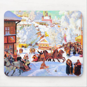 Tapis De Souris Cadeau de Noël d'art russe