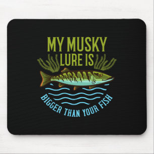 Tapis De Souris Cadeau de pêche musquée leurre muskie grand broche