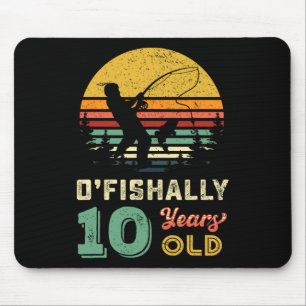 Tapis De Souris Cadeau de pêche pour enfant de 10 ans 10 ans Dix a